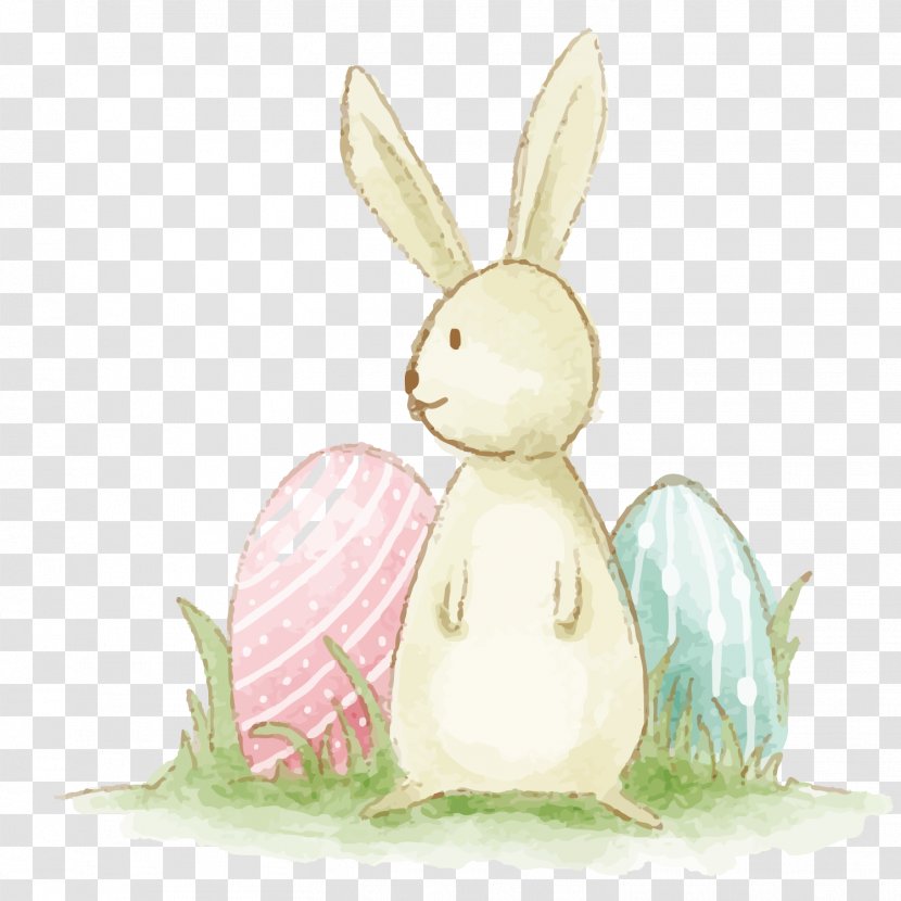 Easter Bunny Rabbit Hare - Vector Yellow Transparent PNG