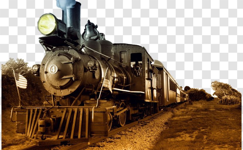 Train Steam Locomotive Rail Transport Wallpaper - Automotive Engine Part - Retro Transparent PNG