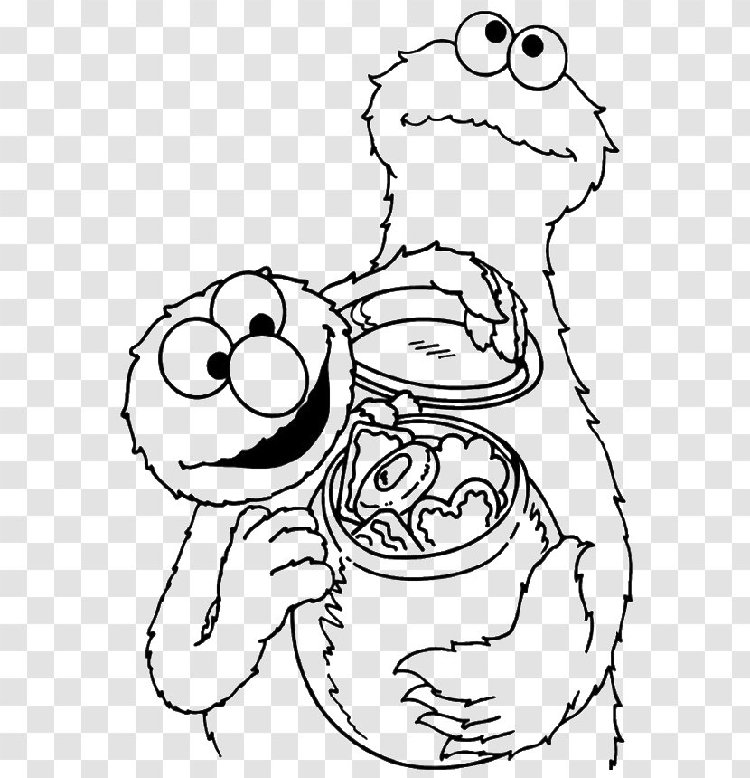 Cookie Monster Elmo Chocolate Chip Coloring Book Biscuits - Heart - Baby Transparent PNG