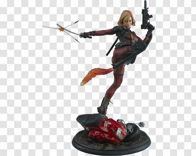 Deadpool Sideshow Collectibles Figurine Marvel Comics Female - Action Figure - Lady Transparent PNG