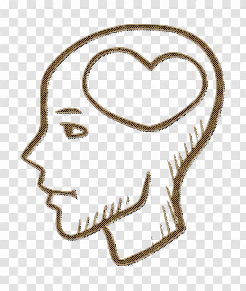 Brain Icon Hand Drawn Love Elements Icon People Icon Transparent PNG