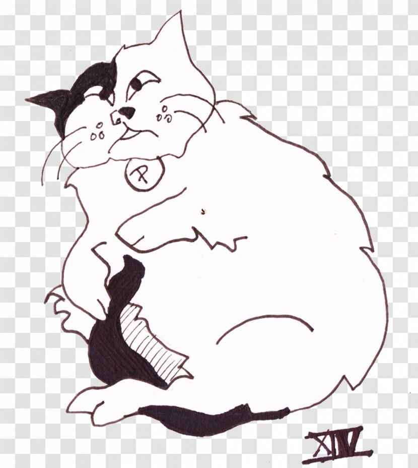 Whiskers Cat Line Art Clip - Cartoon - CreativeDesign Transparent PNG