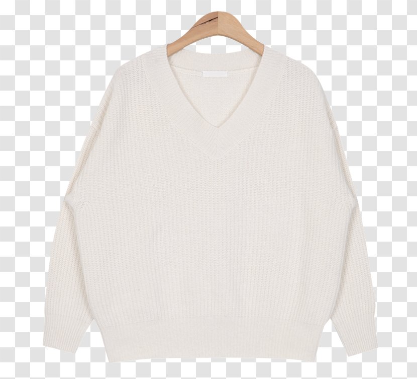 Sleeve Shoulder Sweater - Beige Transparent PNG