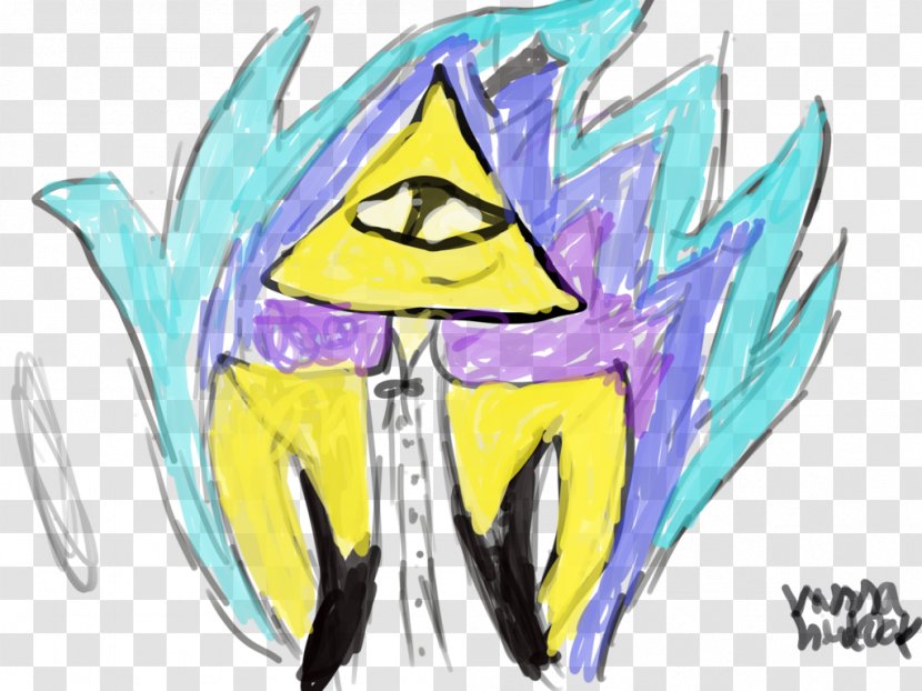Vertebrate Drawing Graphic Design Clip Art - Yellow - Bill Cipher Transparent PNG