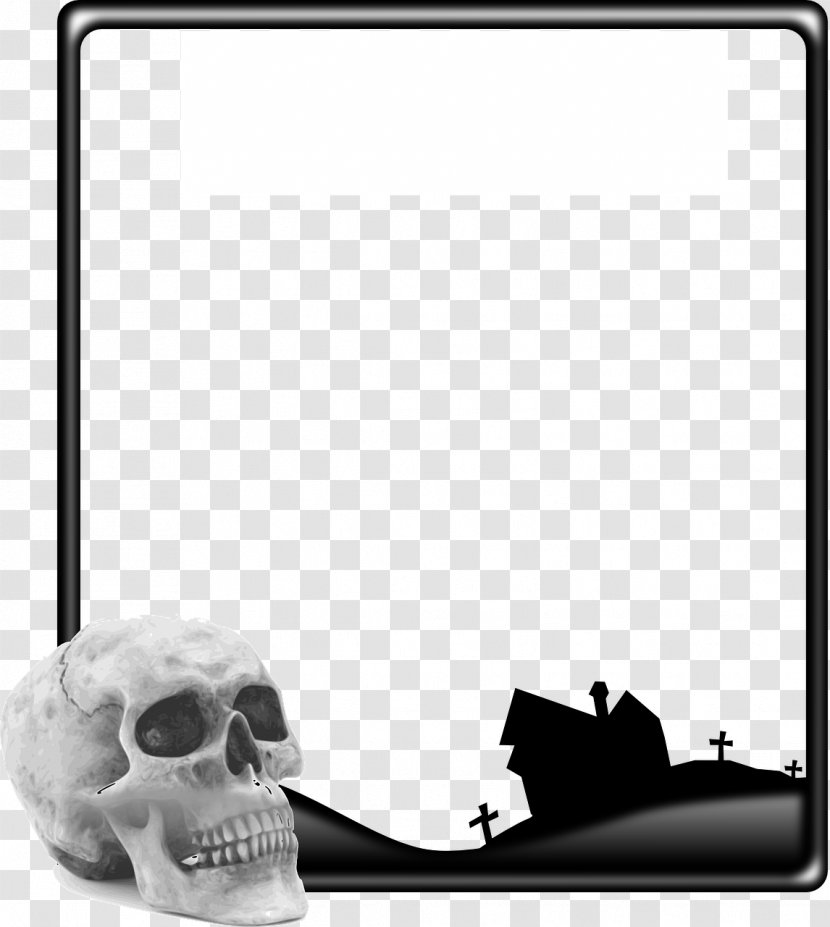 Human Skull Symbolism Clip Art - Inkscape Transparent PNG