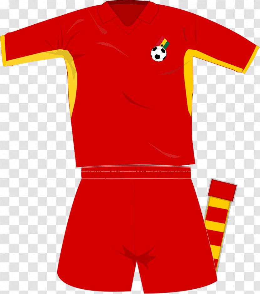 Ghana National Football Team Kit Jersey - Cartoon Transparent PNG