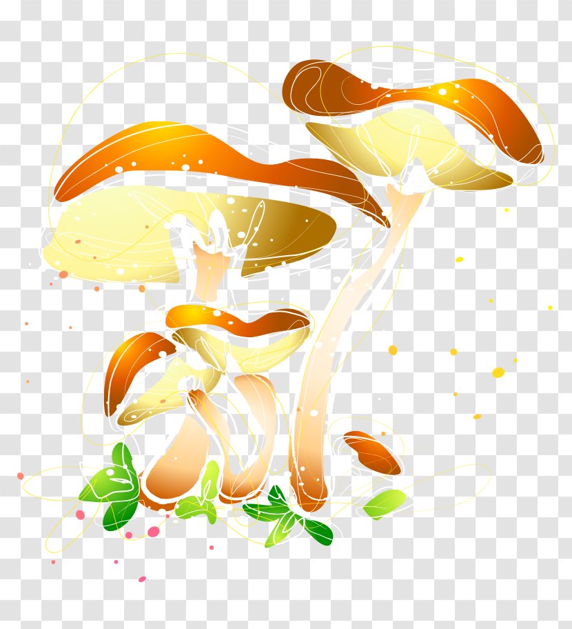 Drawing Clip Art - Beautiful Hand-painted Cartoon Mushrooms Transparent PNG