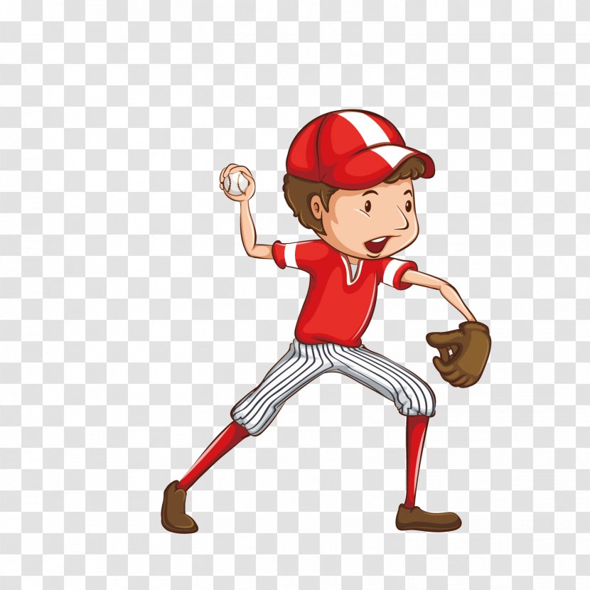 Baseball Euclidean Vector Illustration - Equipment - Cartoon Boy Transparent PNG