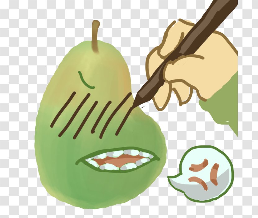 Pear Kiwifruit Apple Cartoon Transparent PNG