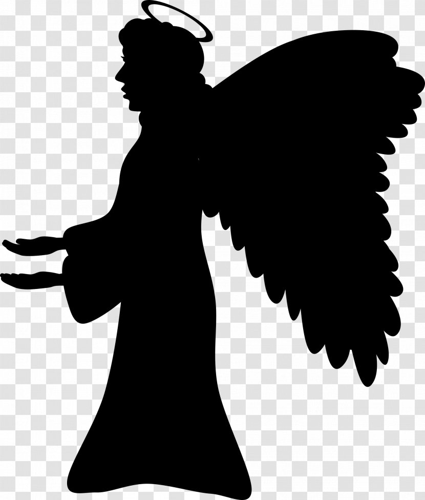 Silhouette Angel Clip Art - Line Transparent PNG