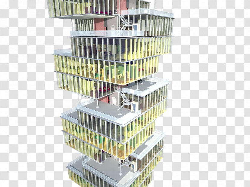 Mixed-use - Facade - Jenga Transparent PNG