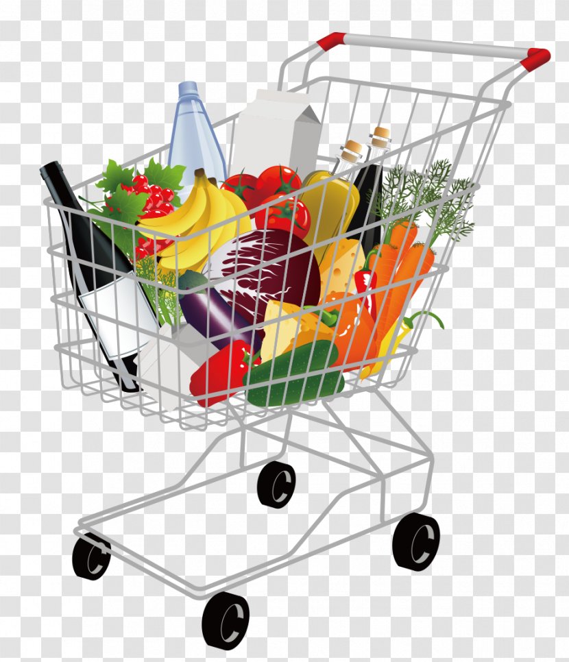 Shopping Cart Supermarket Clip Art - Retail - Vector Transparent PNG