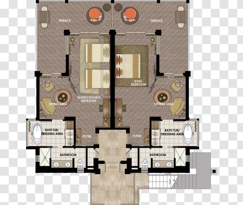 Floor Plan Condo Hotel Resort Villa - Suite Transparent PNG