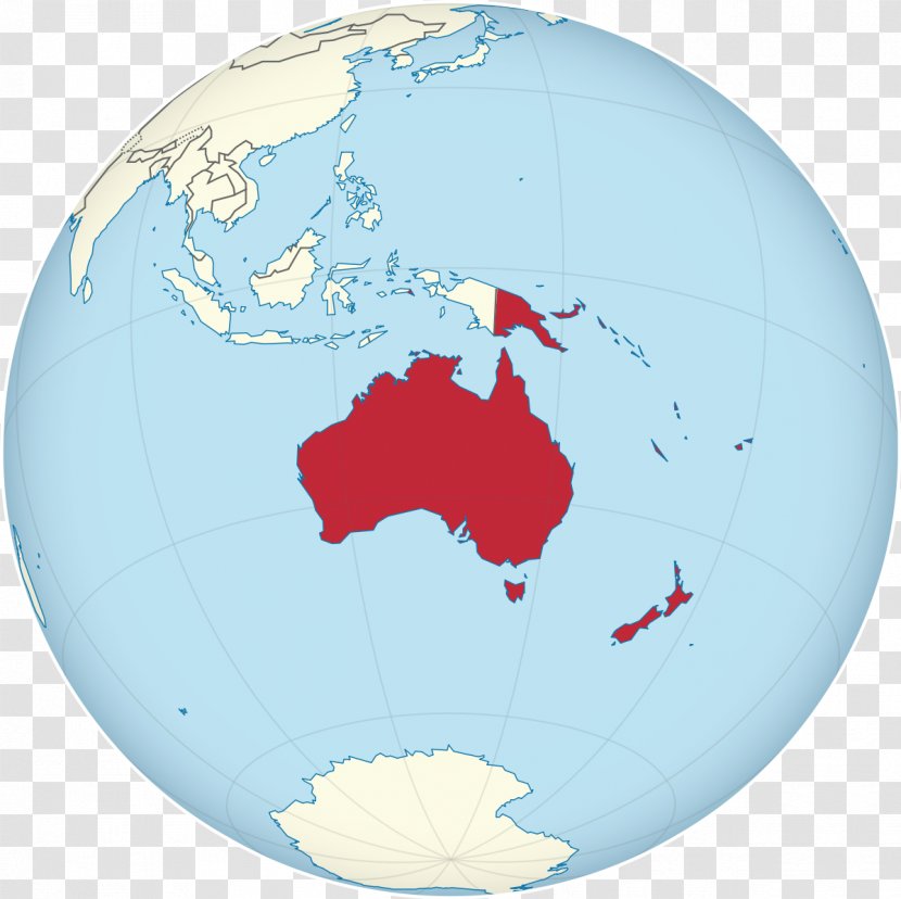 Geography Of Australia Globe World Map - Oceania Transparent PNG