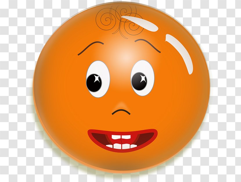 Smiley Orange Face Emoticon Transparent PNG