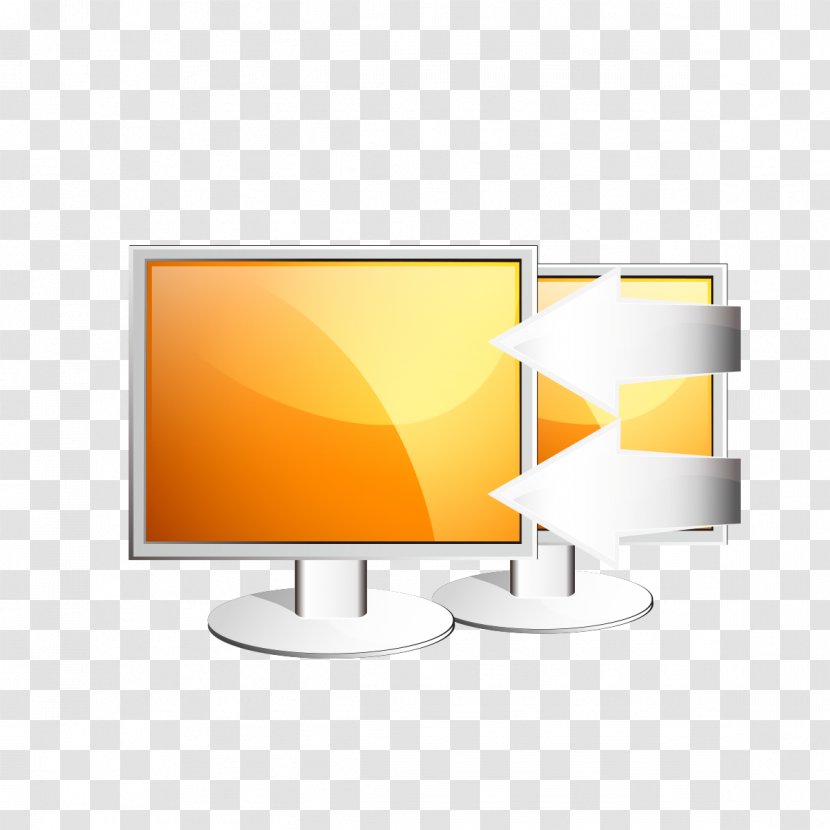 Computer Monitors Display Device - Yellow - Screen Transparent PNG