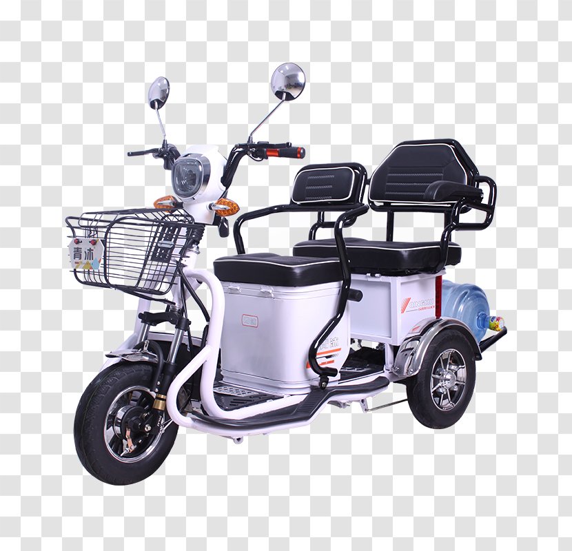 Wheel Electric Vehicle Car Tricycle Bicycle - Motorcycles And Scooters - Trike Transparent PNG