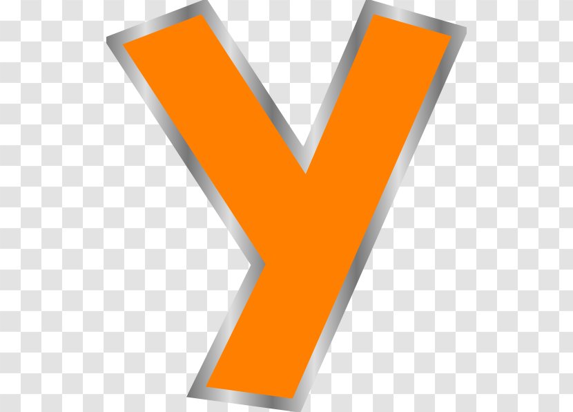 Letter Y Alphabet Clip Art - Orange Transparent PNG