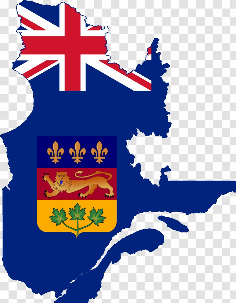 Flag Of Quebec Map Blue Ensign - Red Transparent PNG