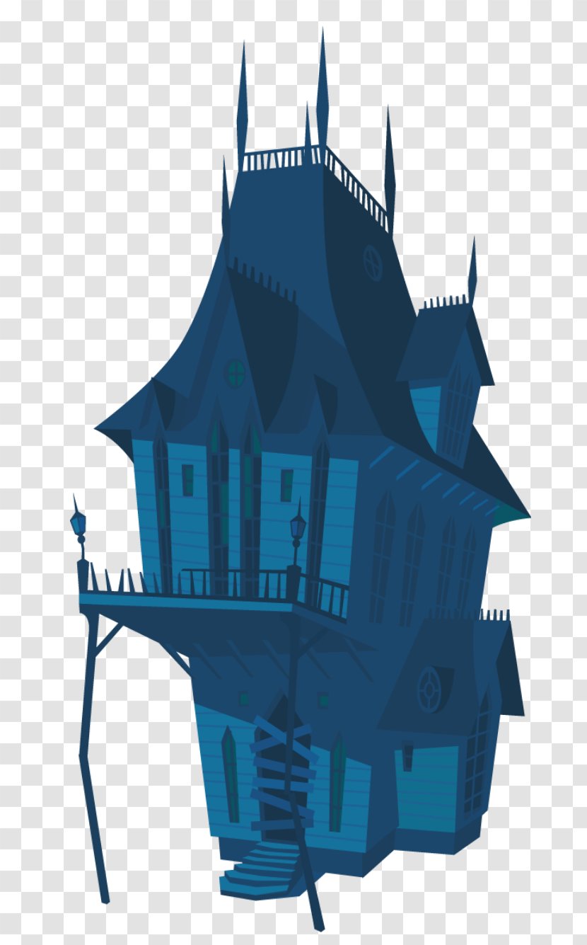 Halloween Clip Art - Cobalt Blue - Transparent House Clipart Transparent PNG
