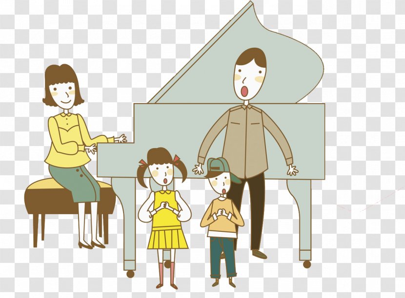 Stock Photography Watercolor Painting Illustration - Drawing - Piano Mother Transparent PNG
