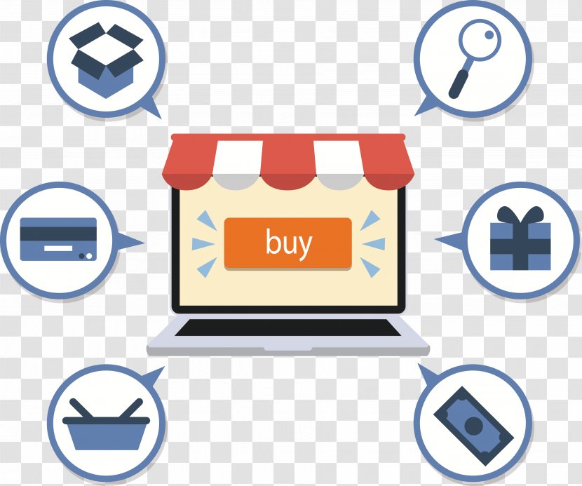 Laptop E-commerce Shopping Business Icon - Silhouette - Electricity Supplier Tag Transparent PNG