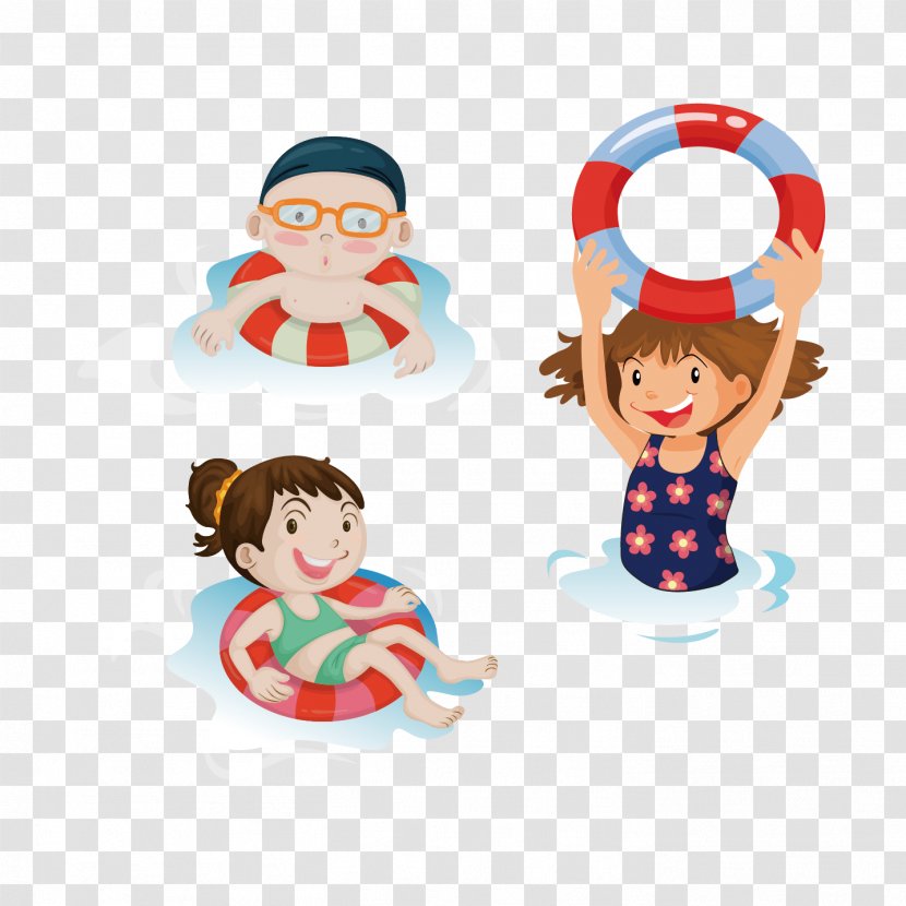 Swimming Pool Clip Art - Smile - Children Play In The Water Transparent PNG