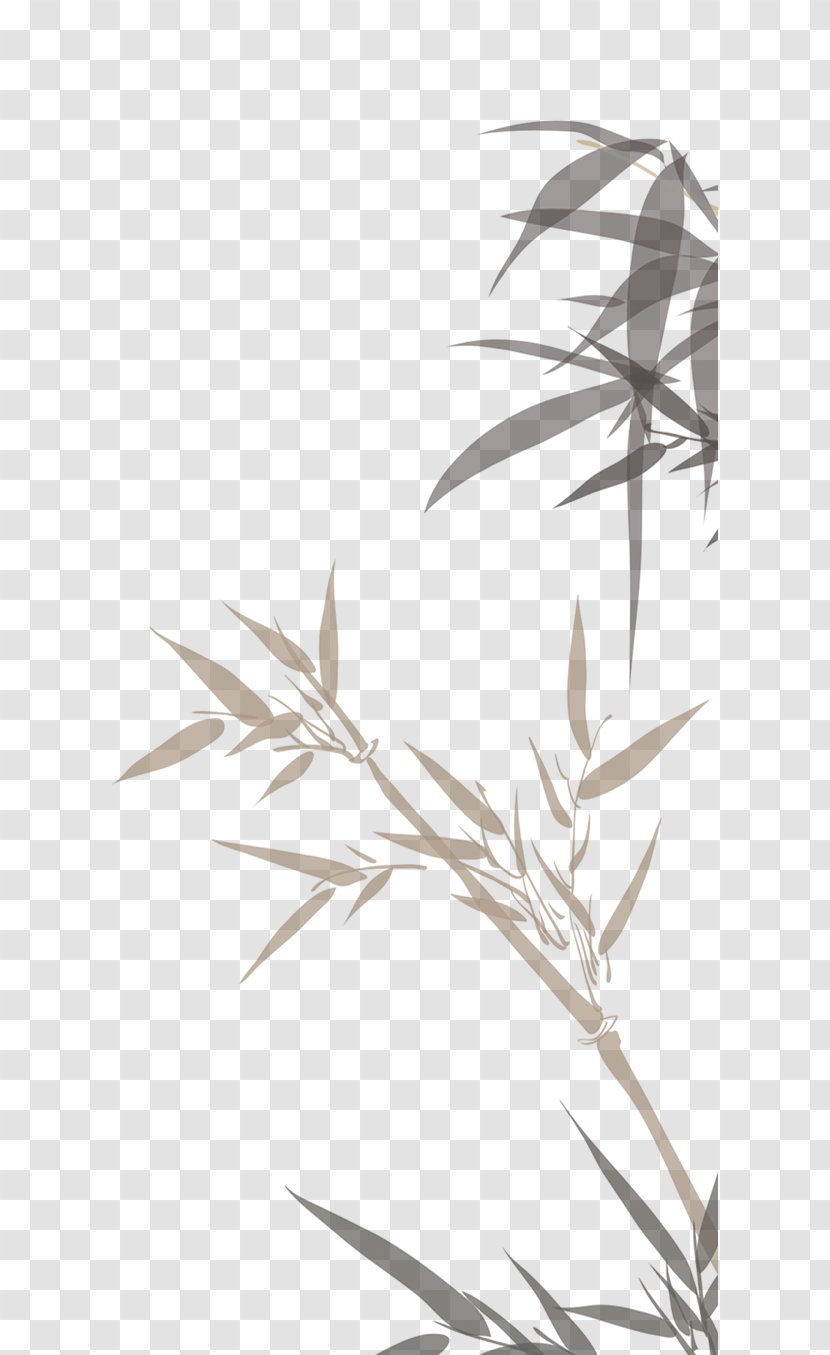 Ink Wash Painting Shan Shui Bamboo Chinese - Brush Transparent PNG