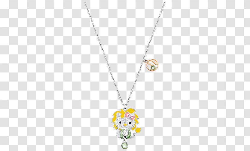 Pendant Necklace Yellow Body Piercing Jewellery Pattern - Swarovski Jewelry Women Transparent PNG