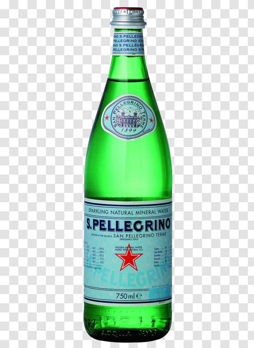 Carbonated Water Fizzy Drinks S.Pellegrino Mineral Bottle - Alcoholic Beverage - Reasonable Diet Transparent PNG