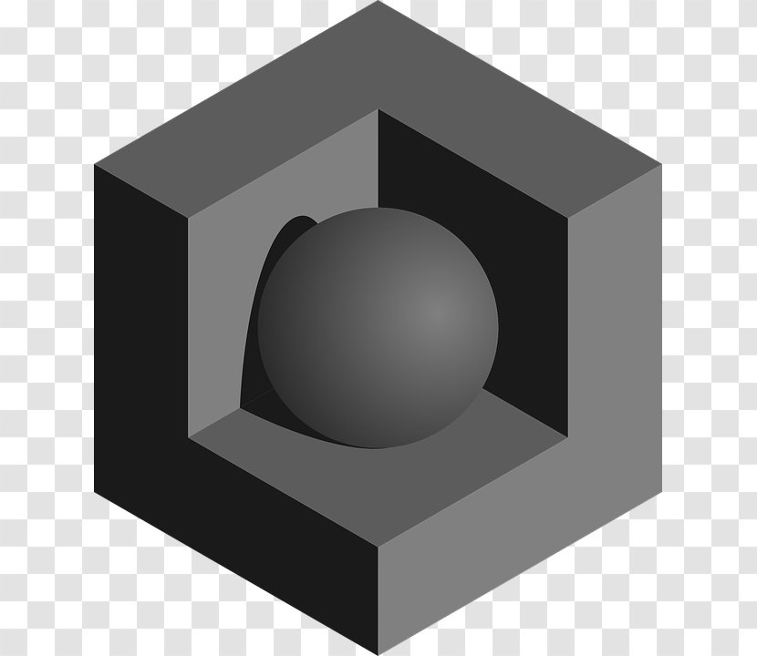 Sphere Three-dimensional Space Cube Geometry - Shape Transparent PNG