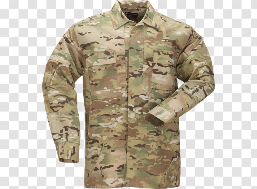 Long-sleeved T-shirt MultiCam Army Combat Shirt - Multicam Transparent PNG