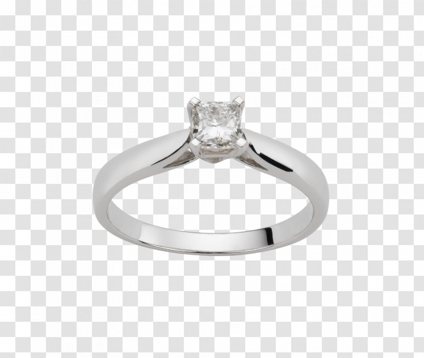 Solitaire Engagement Ring Diamond Jewellery - Gold Transparent PNG