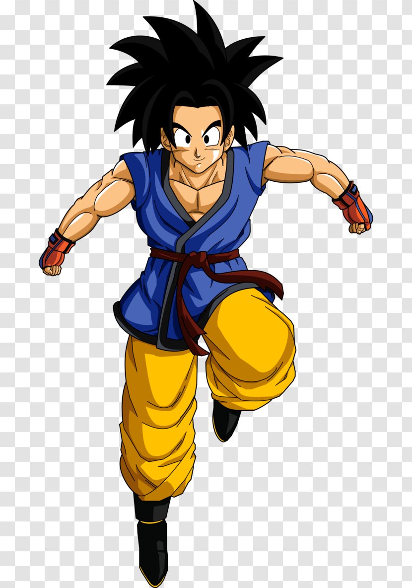 Goku Goten Majin Buu Videl Mr. Satan - Cartoon Transparent PNG