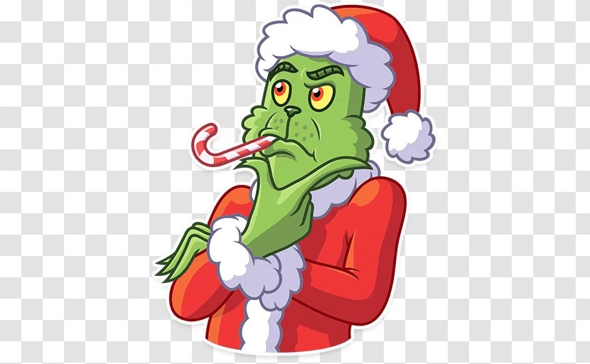 Christmas Tree Grinch Sticker Telegram Clip Art - Fictional Character Transparent PNG