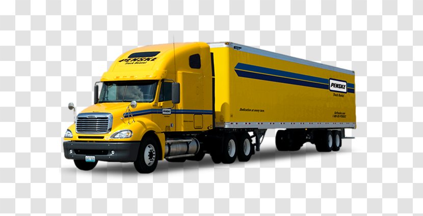 Penske Truck Leasing Driver Semi-trailer Rental - Yellow Transparent PNG