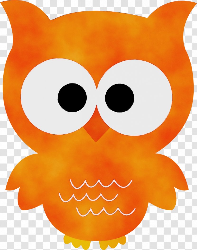 Watercolor Cartoon - Red Owl - Wing Beak Transparent PNG
