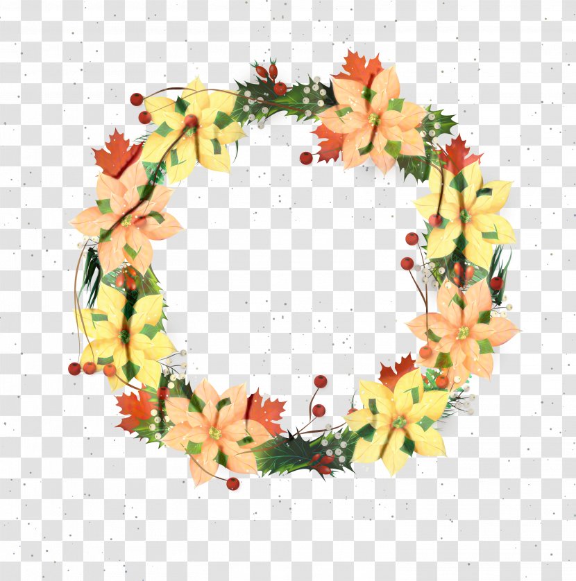 Wreath Leaf Floral Design - Cut Flowers - Christmas Day Transparent PNG