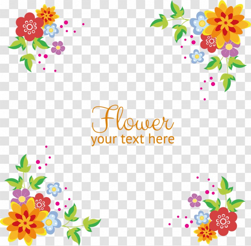 Vector Flowers Background Border - Point - Petal Transparent PNG