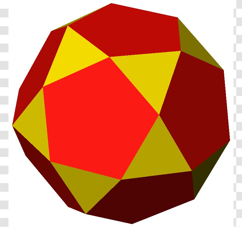 Uniform Polyhedron Semiregular Dodecahedron - Red - Three-dimensional Paper Transparent PNG