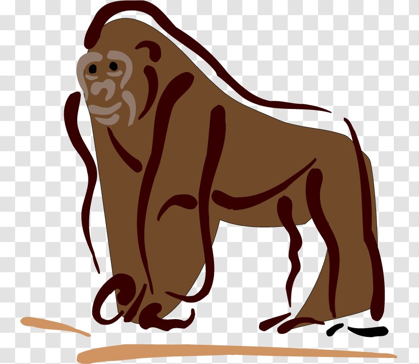 Gorilla Lion Free Content Clip Art - Mammal Transparent PNG