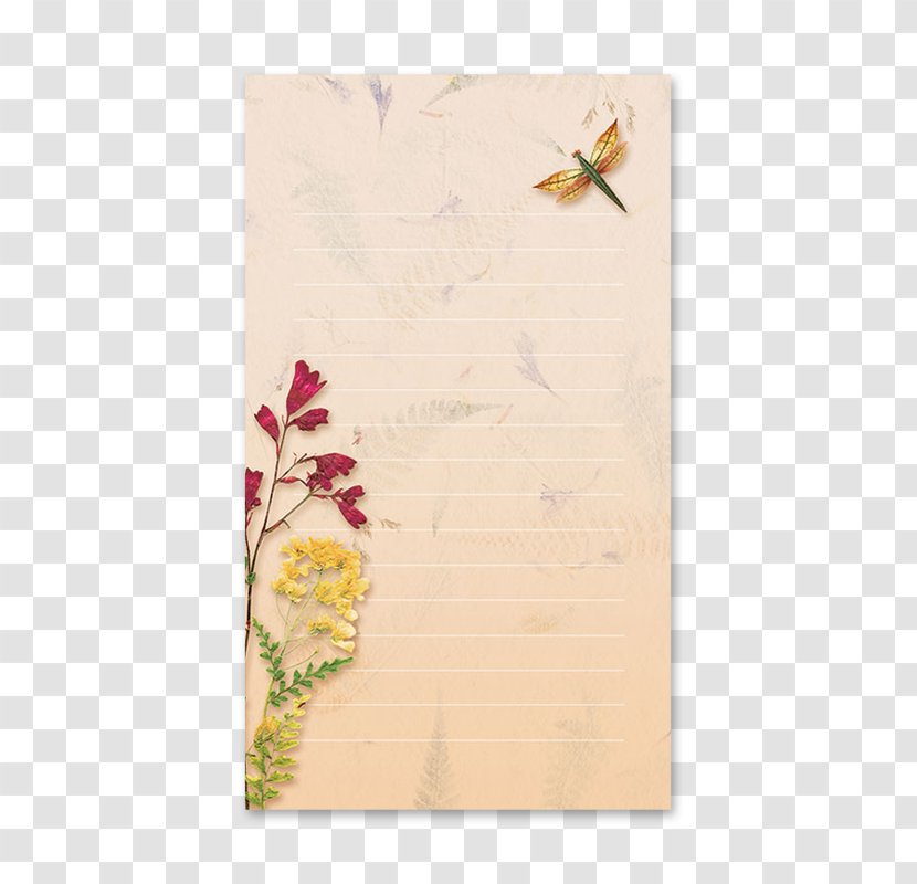 Paper Garden Notebook Picture Frames Insect - Flower - Dragon Fly Transparent PNG