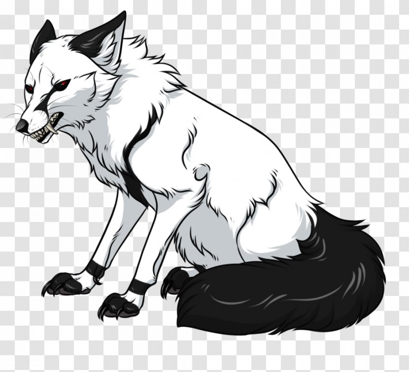 Gray Wolf Domesticated Red Fox Drawing Line Art - Vertebrate - Black Mine Jinshan Transparent PNG