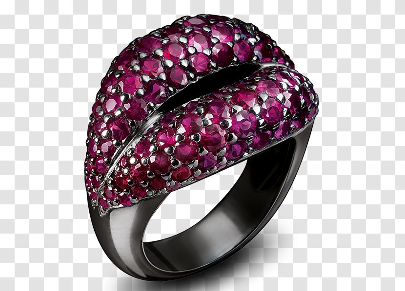 Wedding Ceremony Supply Ring Silver Magenta Ruby M's - Cute Forever 21 Sweaters Transparent PNG