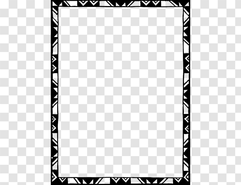 Borders And Frames Islamic Design Picture Clip Art - Line - Border Black White Tribal Transparent PNG