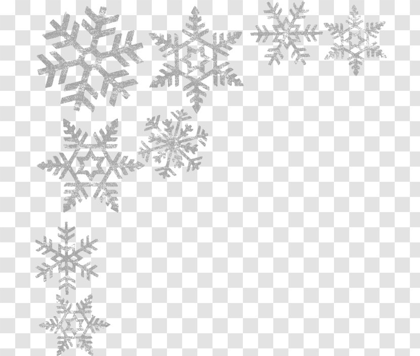 Snowflake Black And White Clip Art - Line Transparent PNG