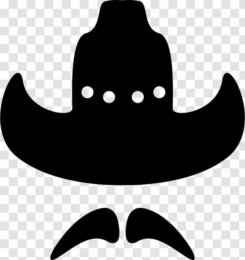 Cowboy Silhouette Facial Hair Clip Art - Hat - Mustach Transparent PNG