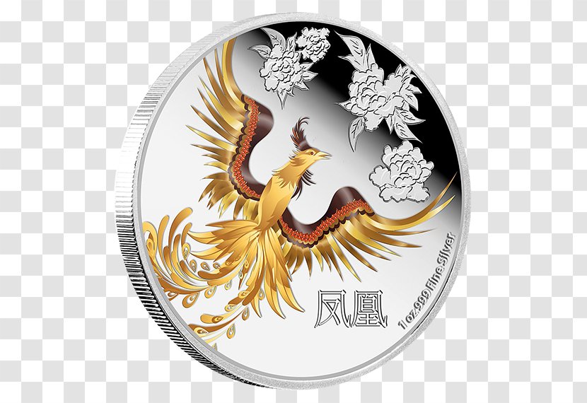 Phoenix Silver Coin Feng Shui Ounce - Lunar Series Transparent PNG