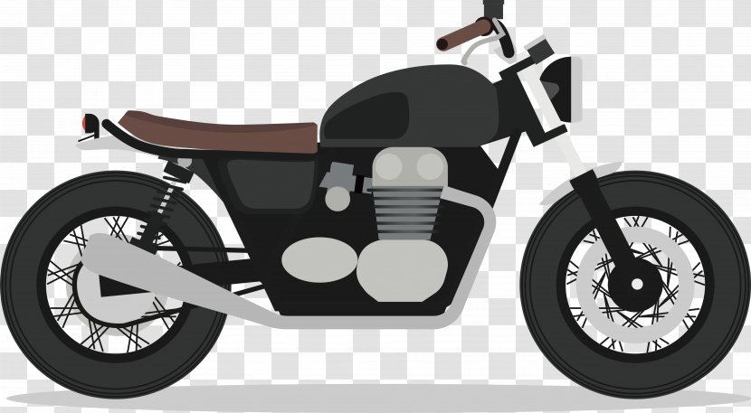 Scooter Motorcycle Euclidean Vector Illustration - Motor Vehicle - Handsome Transparent PNG