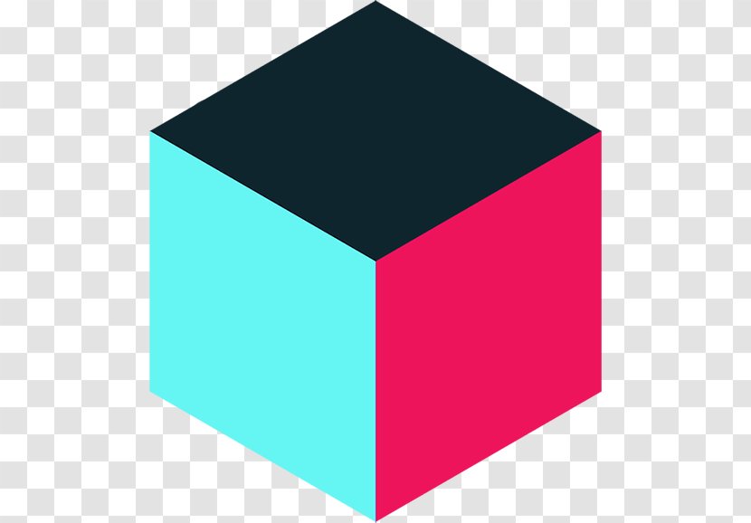 Teal Turquoise Magenta Rectangle - 3d Cube Transparent PNG